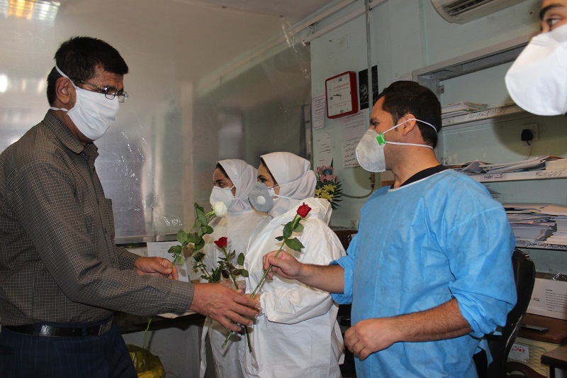 حضور تنی چند از آزادگان سرافراز در بیمارستان شهید طباطبایی
